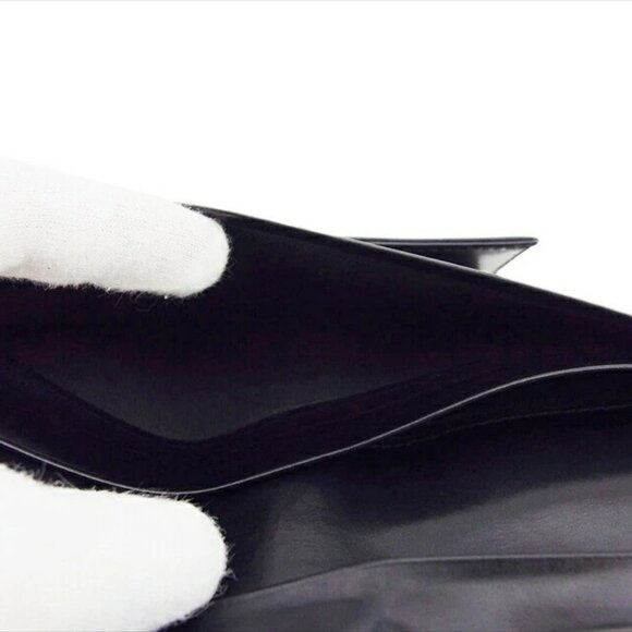 BVLGARI triple fold wallet Logo mania x canvas x leather Authentic USED - Picture 10 of 10